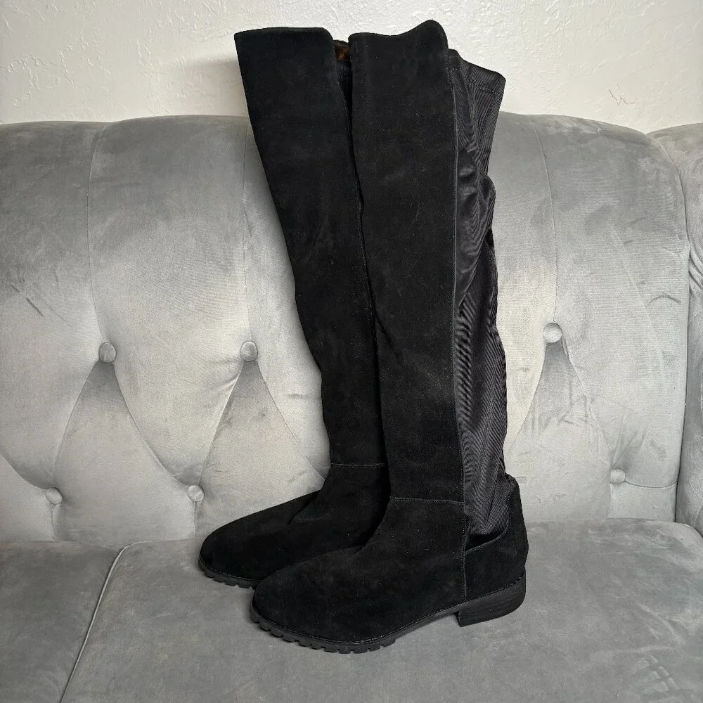 Blondo Waterproof Black Suede‎ Stretch Tall Boots – Women’s Size 7.5